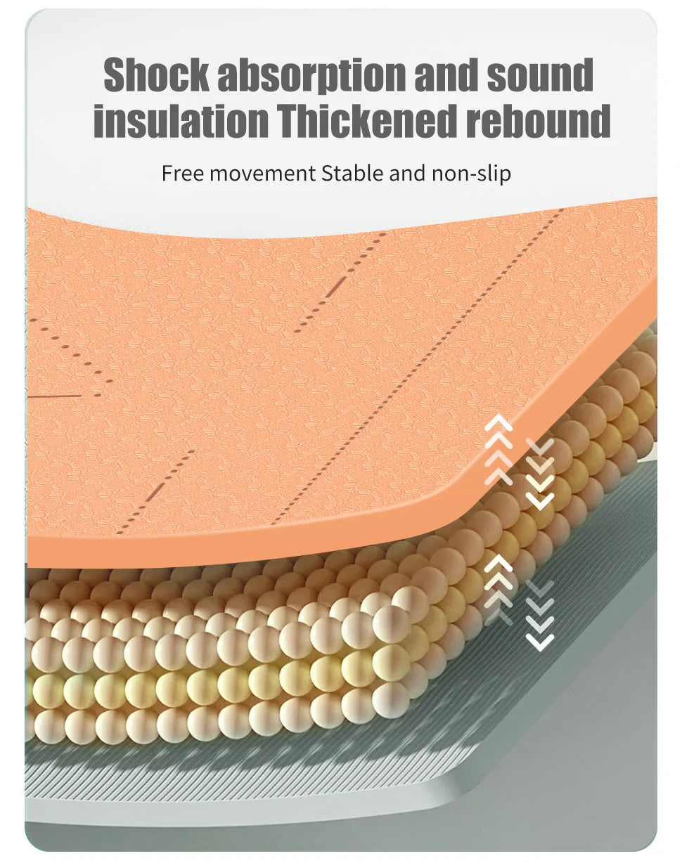 WESTTUNE Tapis de yoga antidérapant, tapis de fitness pour pilates respectueux de l'environnement Tapis de yoga anti-déchirure avec sangle de transport et sac pour femme