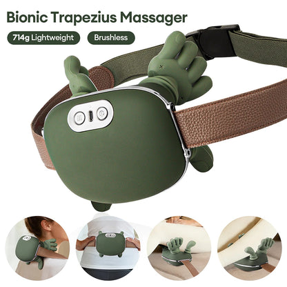 Masseur bionique 4D pour les doigts, le cou et les épaules, sans fil, Trapezius cervical, pétrissage, châle, moteur sans balais