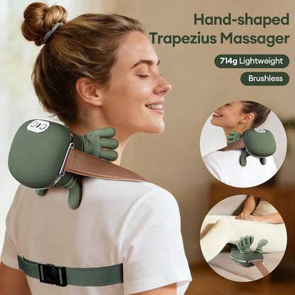 Masseur bionique 4D pour les doigts, le cou et les épaules, sans fil, Trapezius cervical, pétrissage, châle, moteur sans balais