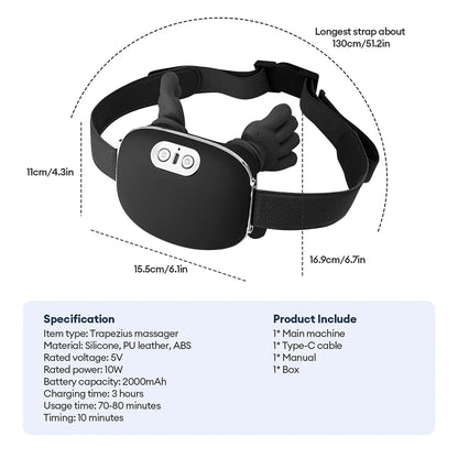 Masseur bionique 4D pour les doigts, le cou et les épaules, sans fil, Trapezius cervical, pétrissage, châle, moteur sans balais