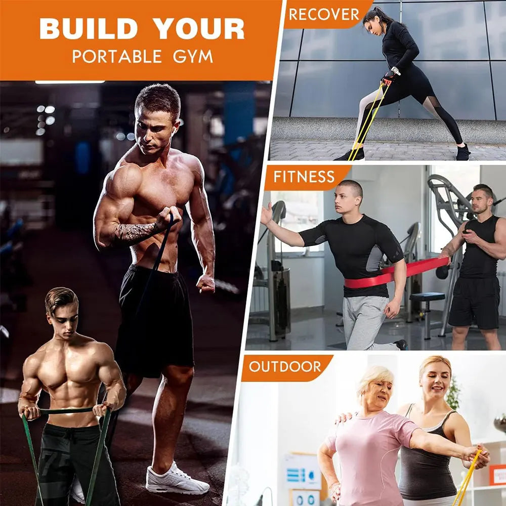 Bandes de résistance, bandes d'assistance de traction, bandes d'exercice pour hommes et femmes, Fitness à domicile, étirement du corps, entraînement de force