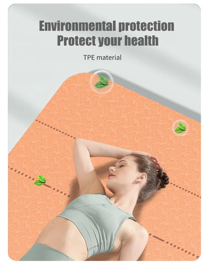 WESTTUNE Tapis de yoga antidérapant, tapis de fitness pour pilates respectueux de l'environnement Tapis de yoga anti-déchirure avec sangle de transport et sac pour femme